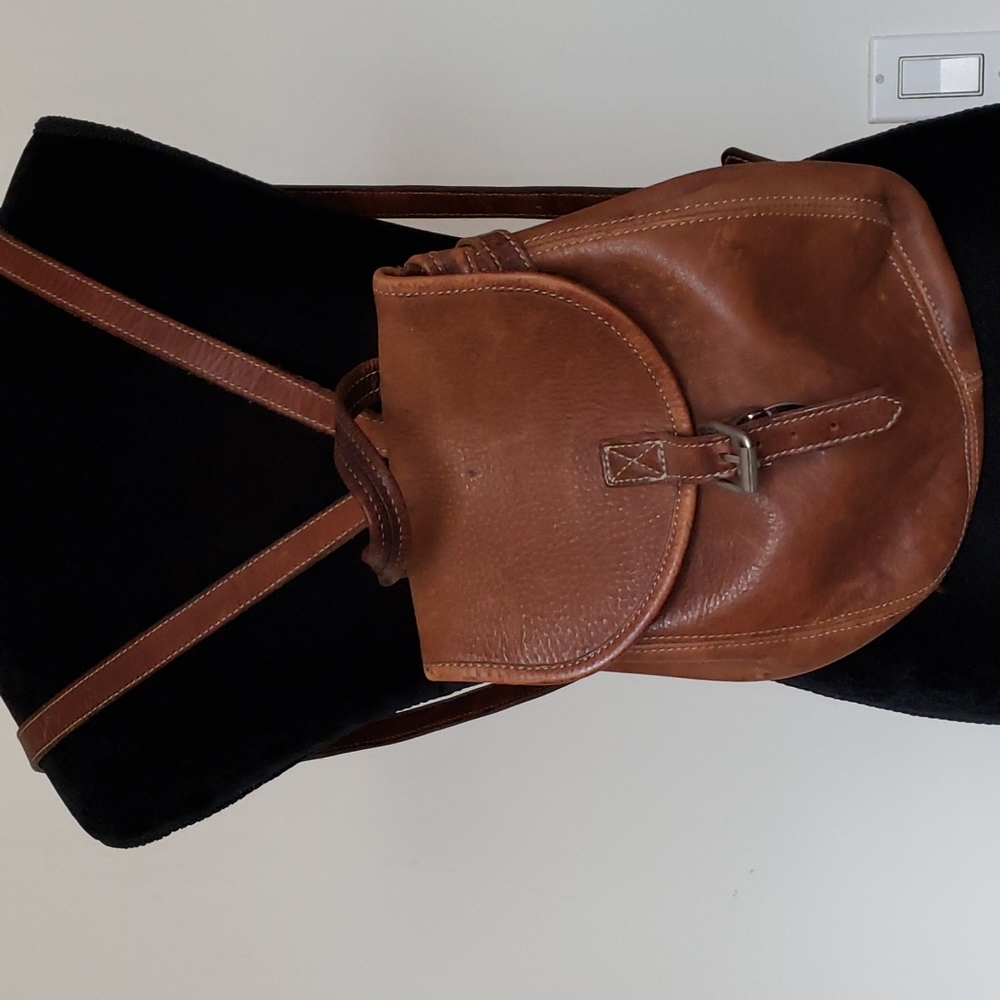 Roots leather backpack